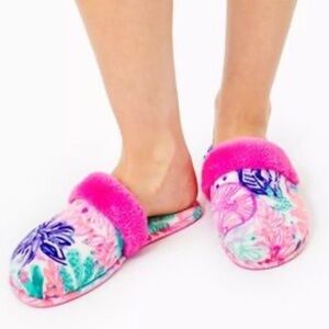 Lilly Pulitzer Multi Seaside Carnivale Velour Clara Plush Slipper